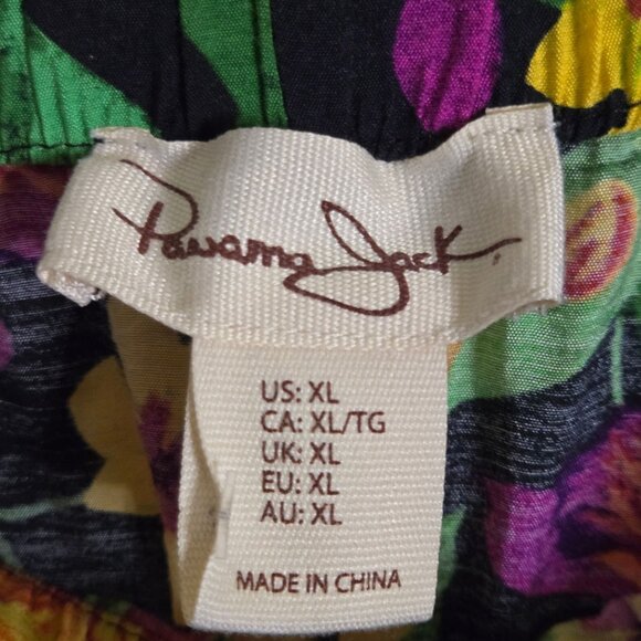 Panama Jack Tropical Wide Leg Pull On Drawstring Pants Pockets Size XL - Picture 6 of 7